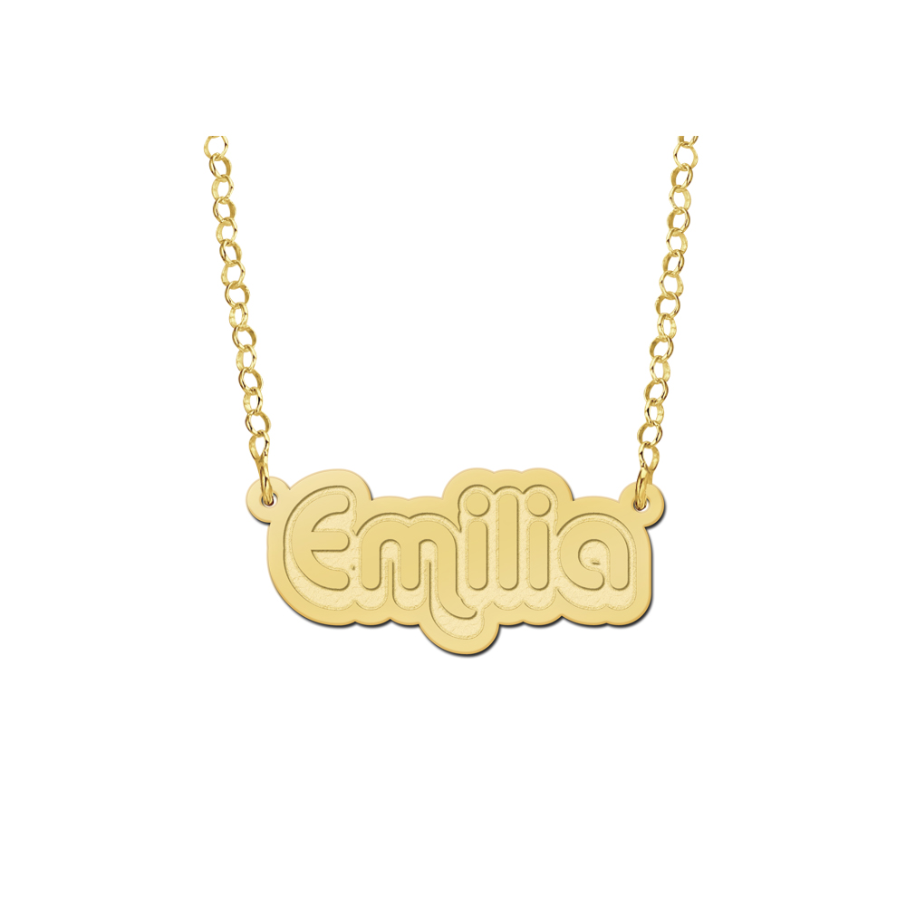 Goldkette mit Namen für Kind Modell Emilia