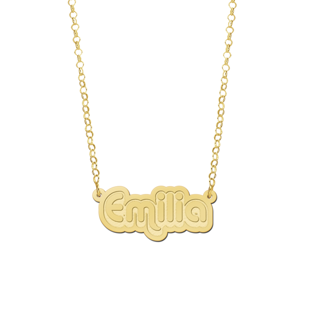 Goldkette mit Namen für Kind Modell Emilia