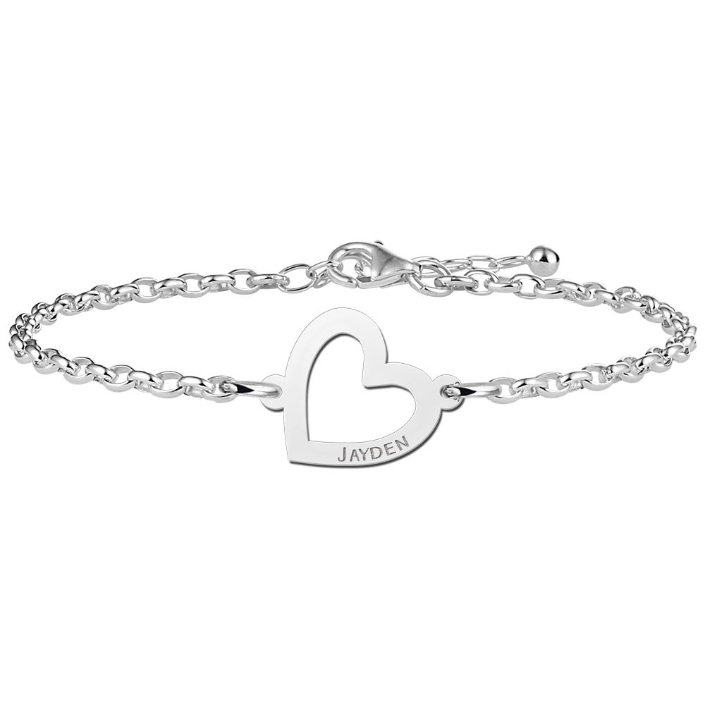 Armband mit Herz aus Silber