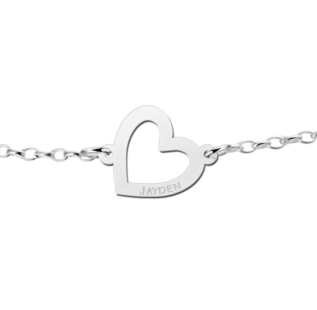 Armband mit Herz aus Silber