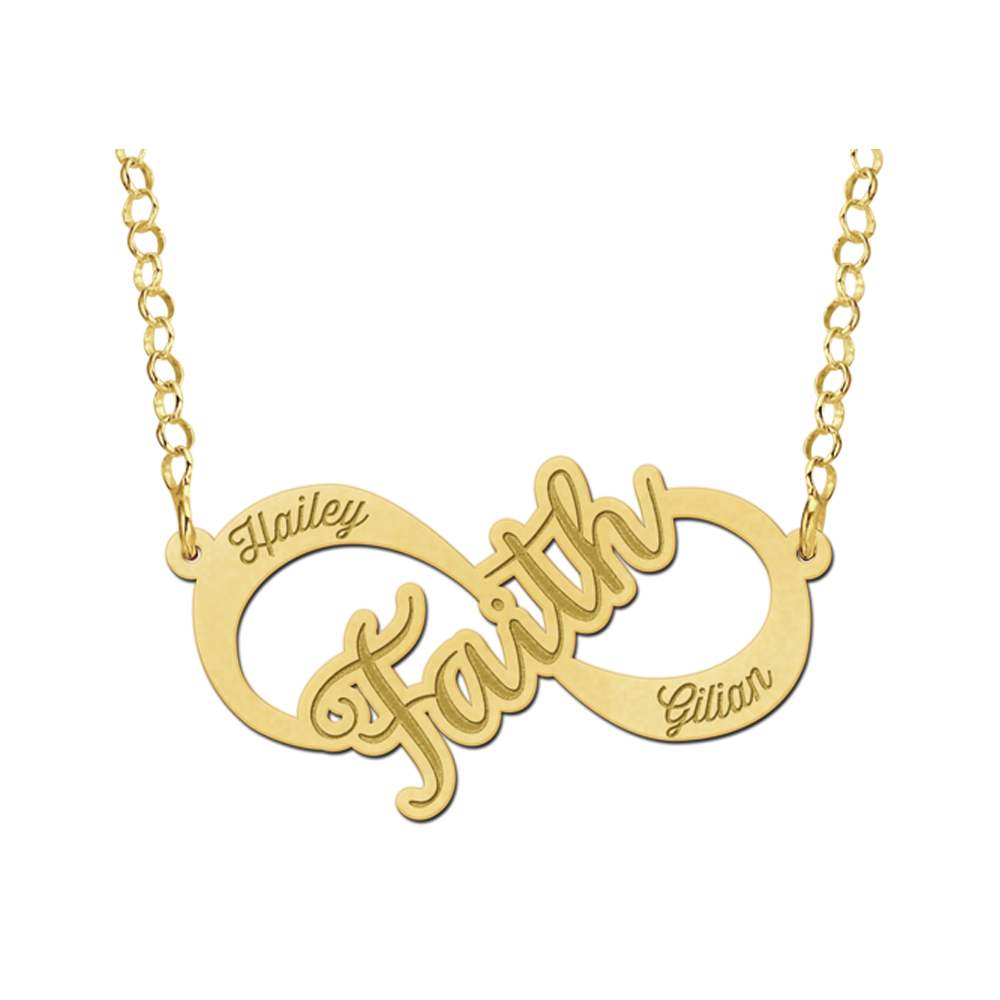 Goldene Unendlichkeit Kette 'Faith'