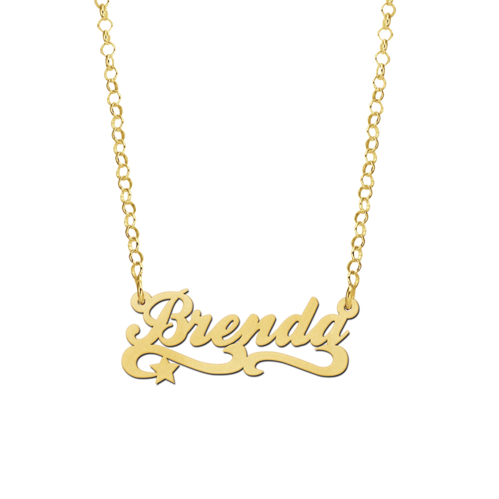 Goldene Kinder-Namenskette „Brenda“
