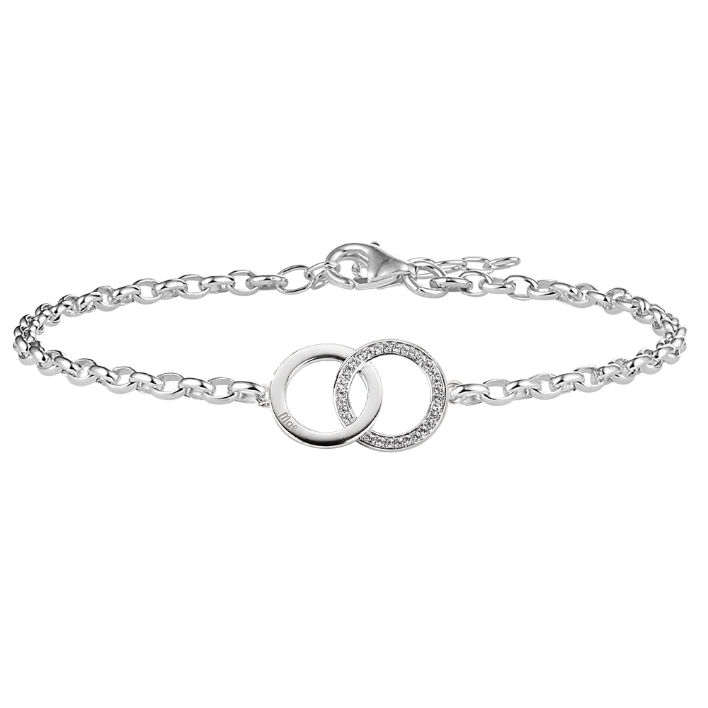 Zirkonia Kreisarmband mit Gravur