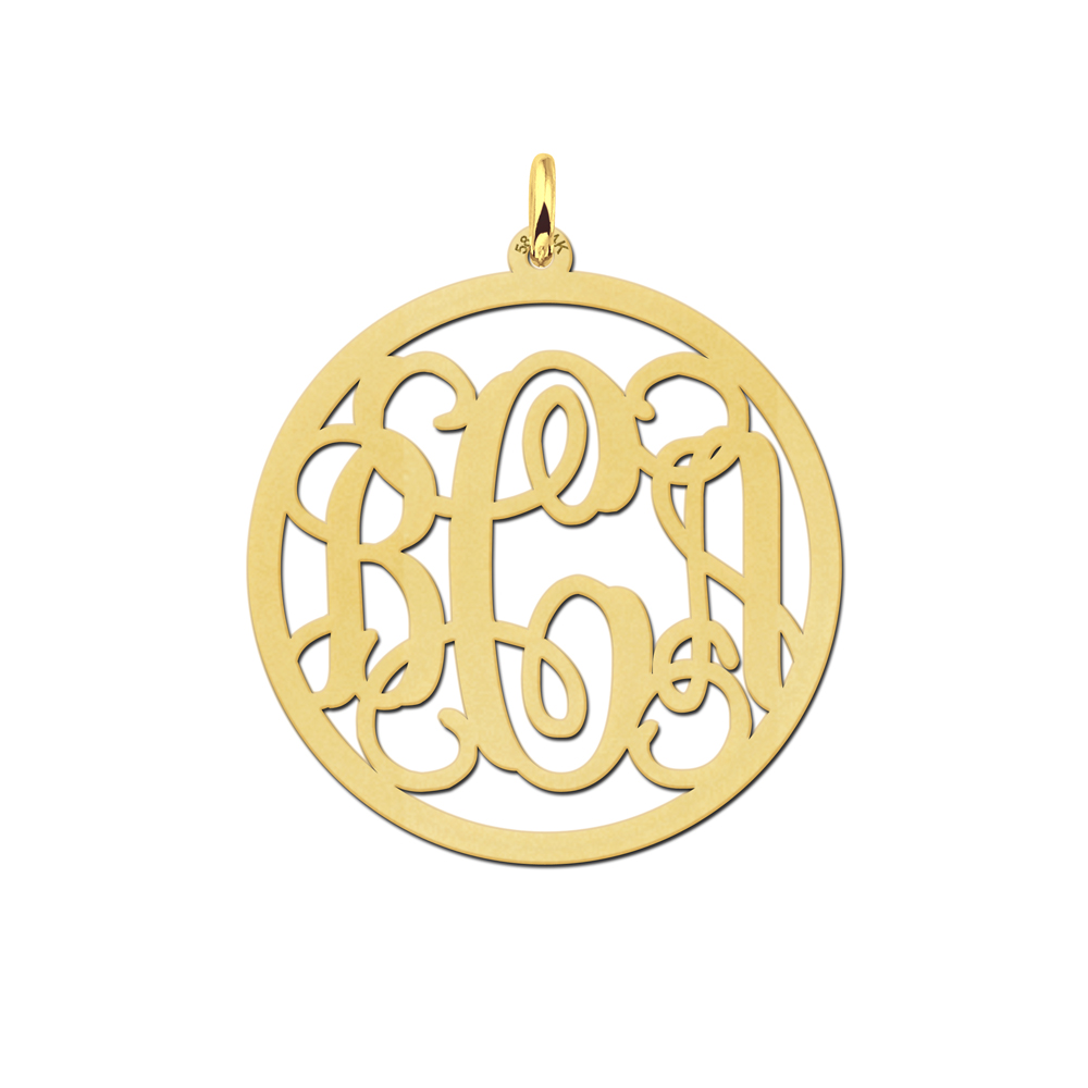 Goldener Monogramm Anhänger