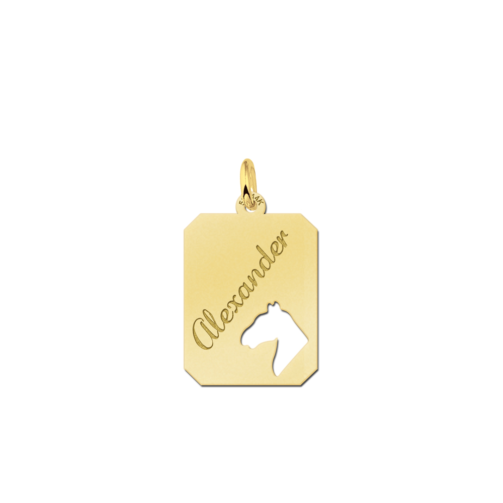 Gold Schmuck für Reiter - Pferd - 9K