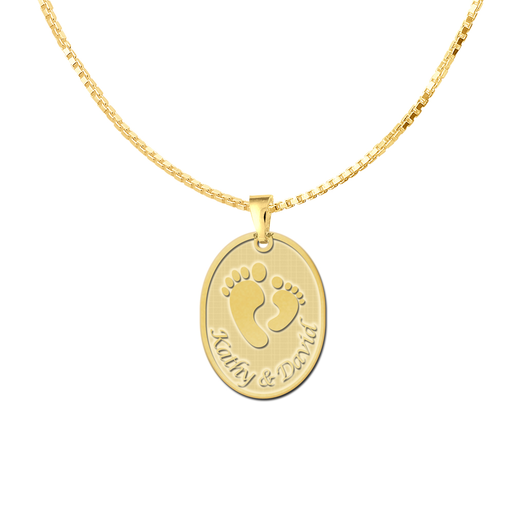 Goldener Kind Schmuck - Füße